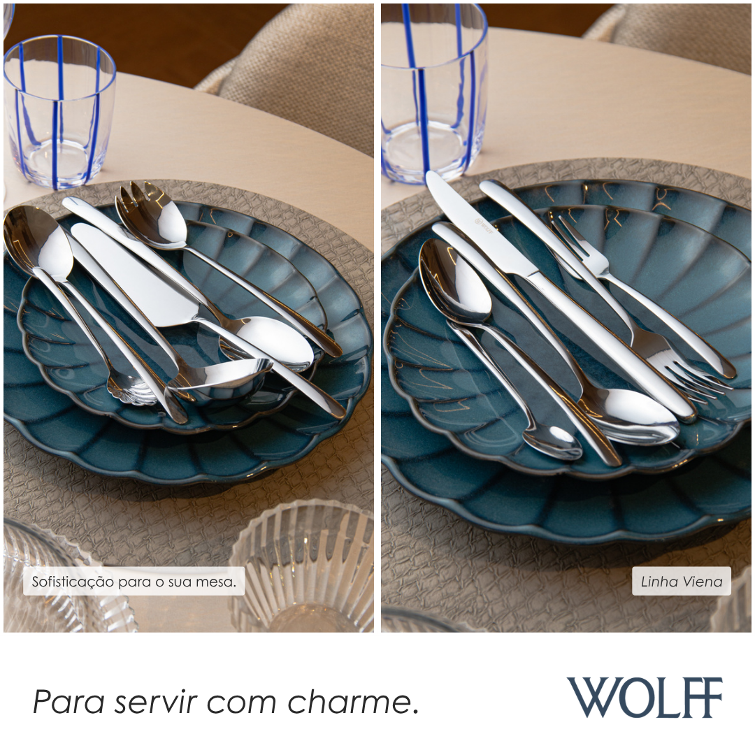 Faqueiro 35 Peças Viena Aço Inox - Wolff