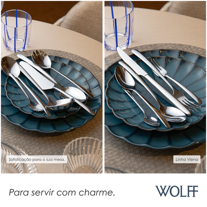 Faqueiro 35 Peças Viena Aço Inox - Wolff