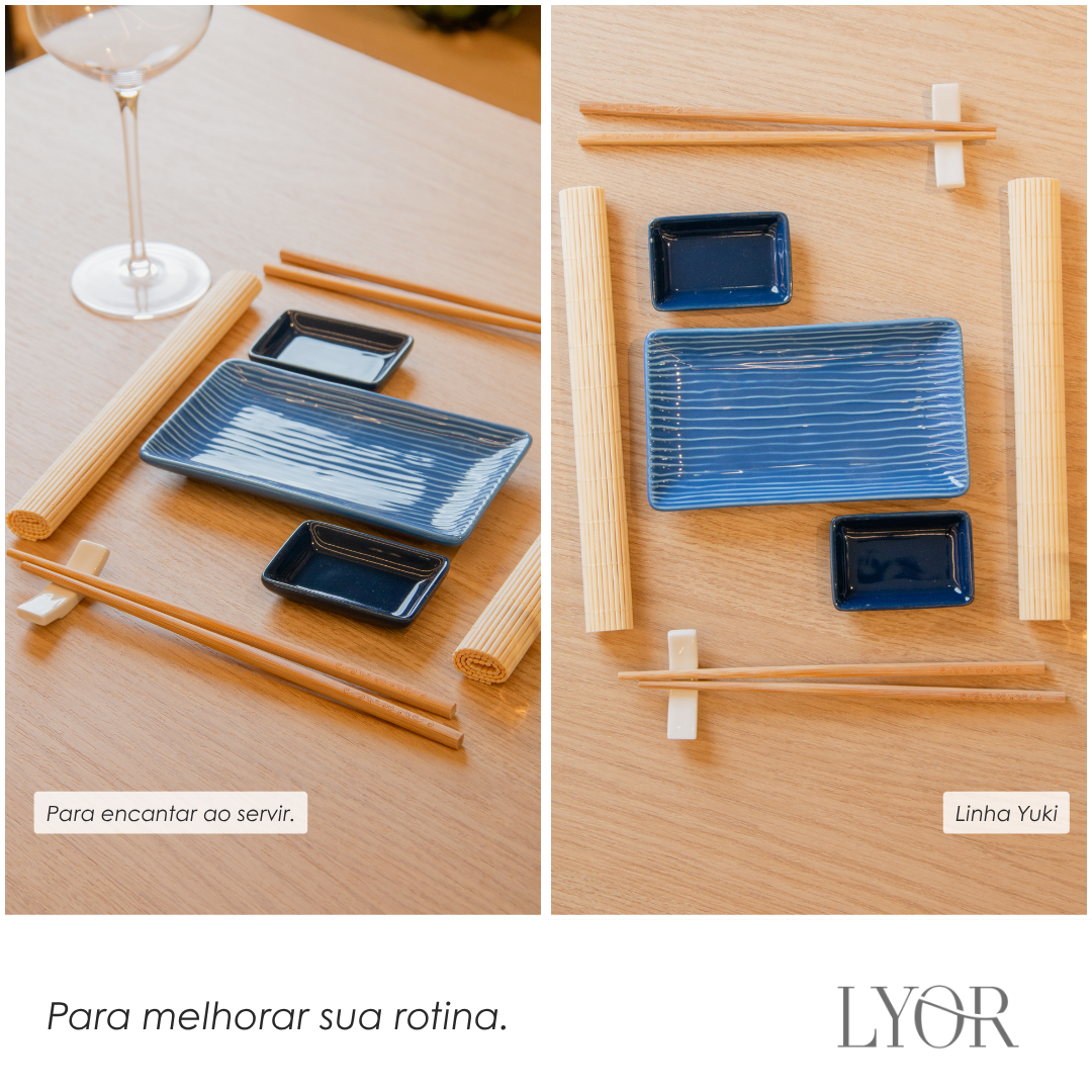Conjunto 9 Peças para Sushi Yuki Bambu - Lyor