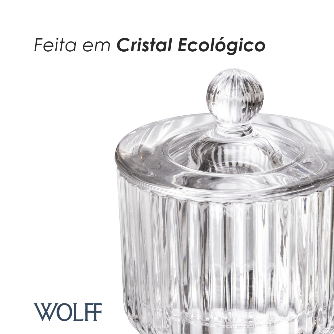 Manteigueira Francesa Império 9cm x 9cm x 11cm Cristal Ecológico - Wolff