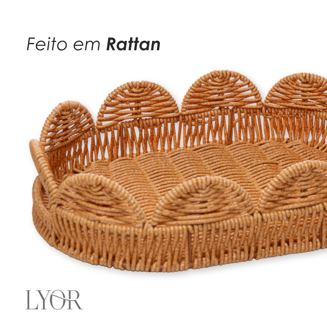 Cesta Botânica 26cm x 17cm x 7cm Rattan - Lyor