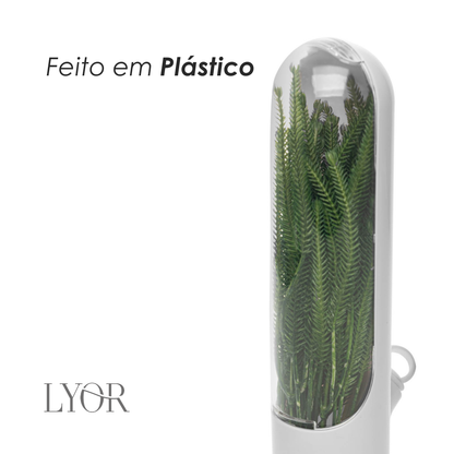 Pote Conservador Ervas e Temperos Frescos 10cm x 6,5cm x 25cm Branco Plástico - Lyor