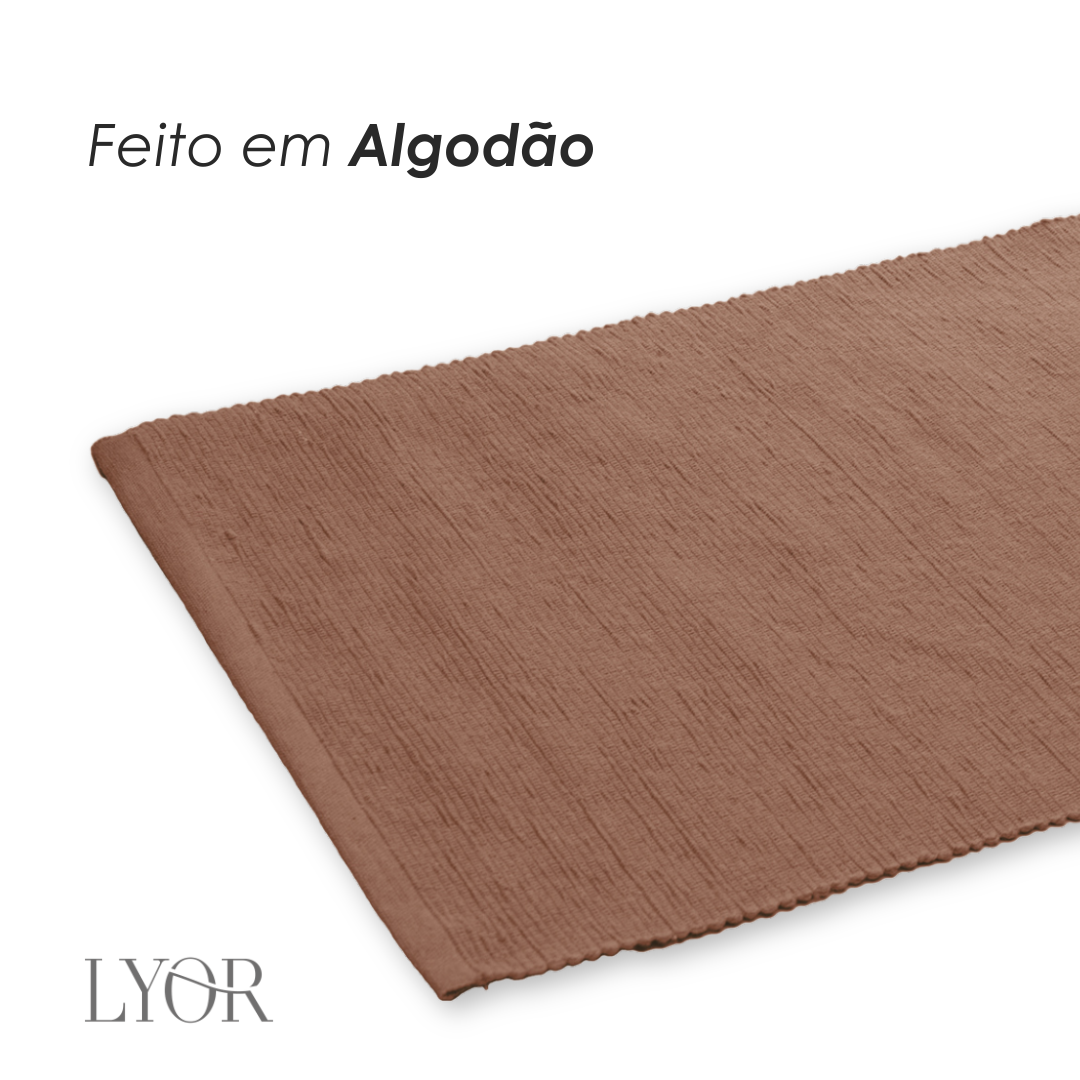 Lugar Americano Momentos 45cm x 30cm Marrom Algodão - Lyor