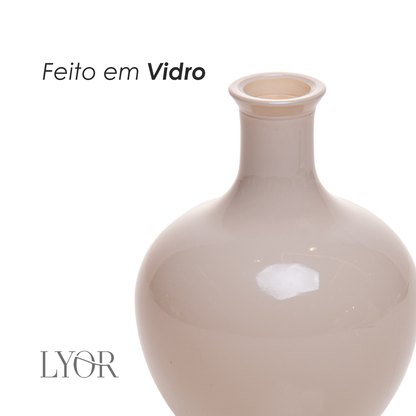 Vaso Dália 11cm x 7,5cm Cinza Vidro - Lyor