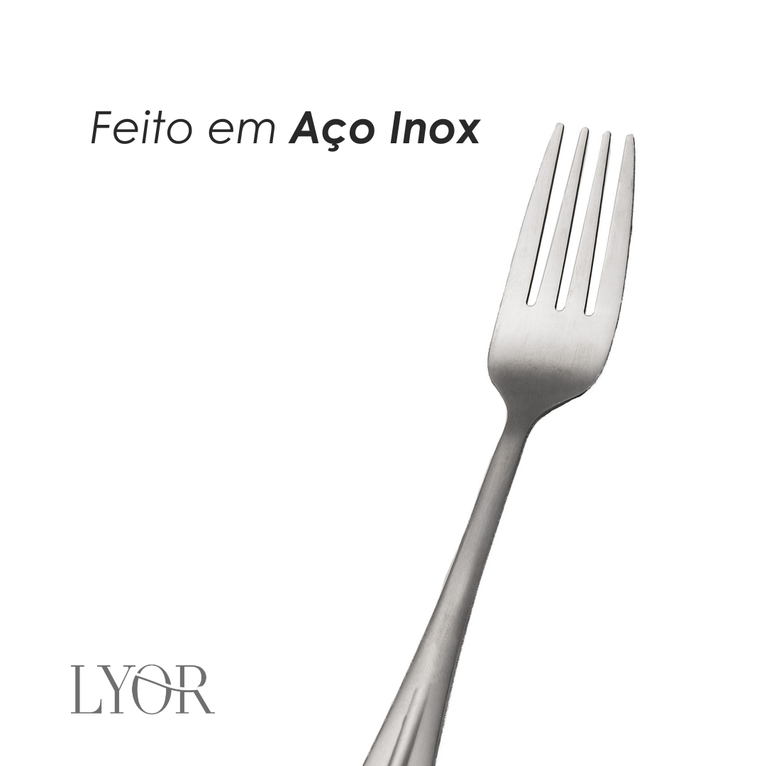 Garfo para Sobremesa Positano 16cm Aço Inox - Lyor