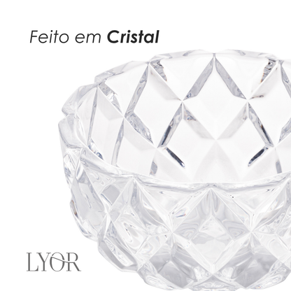 Centro de Mesa de Cristal Deli Diamond 18cm x 10cm- Lyor