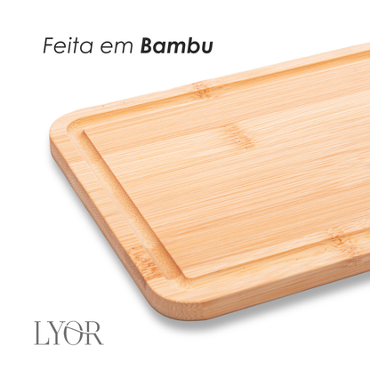 Tábua de Bambu 25cm x 33cm x 1,5cm - Lyor