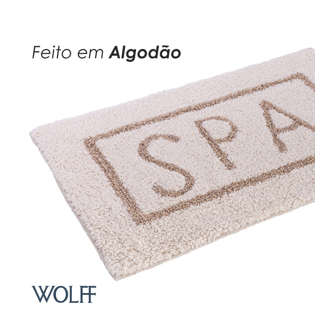 Tapete SPA 40cm x 60cm Branco Algodão - Wolff