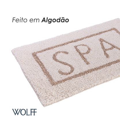 Tapete SPA 40cm x 60cm Branco Algodão - Wolff