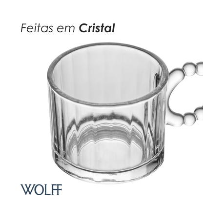 Conjunto 4 Xícaras Classic 100ml Cristal - Wolff