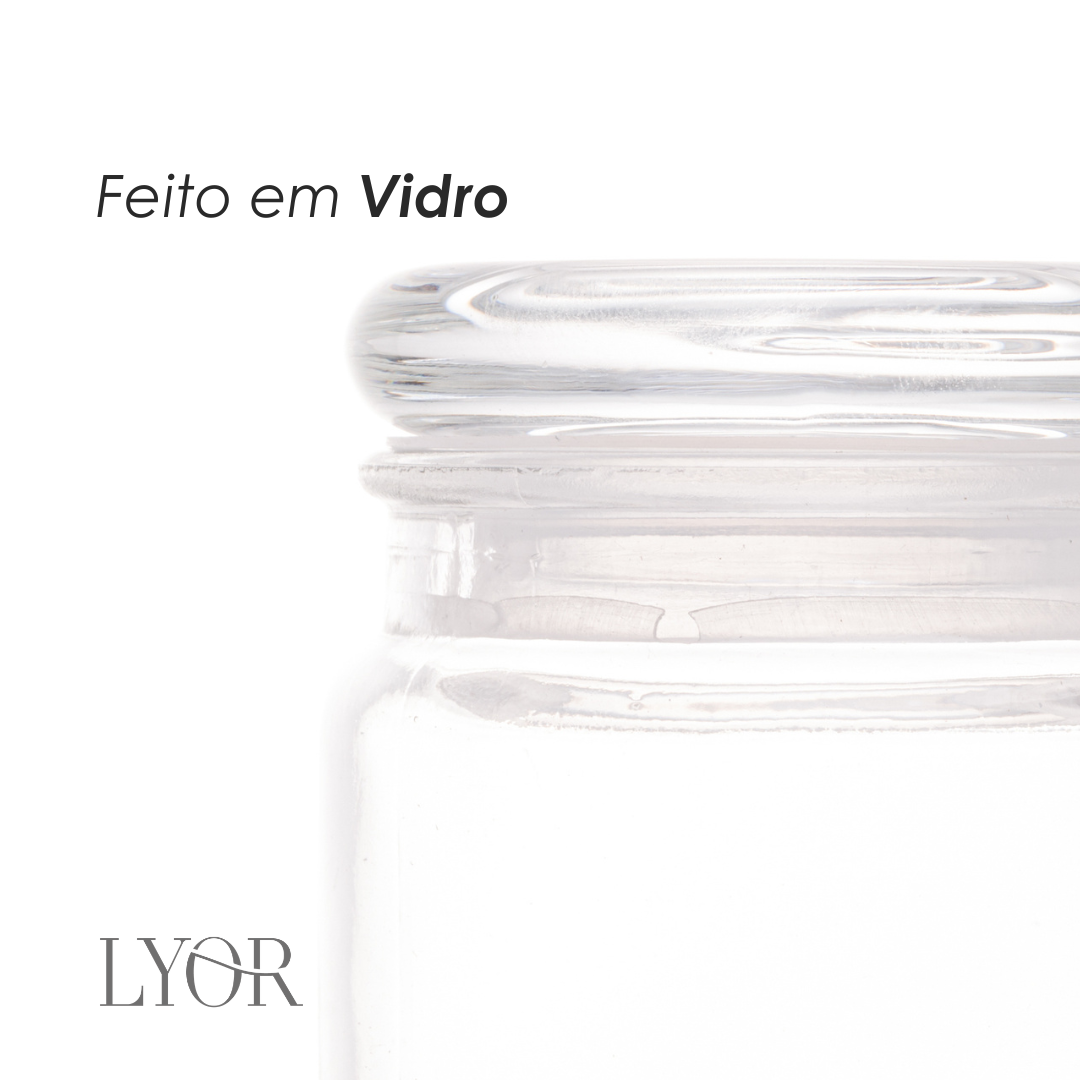 Pote de Vidro com Tampa 140ml - Lyor