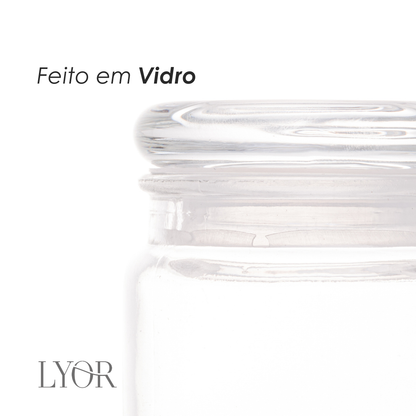 Pote de Vidro com Tampa 140ml - Lyor