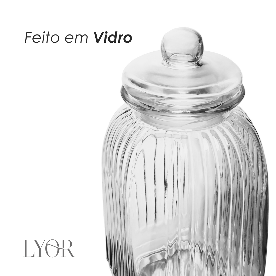 Pote Hermético Essência 3,5L Vidro - Lyor