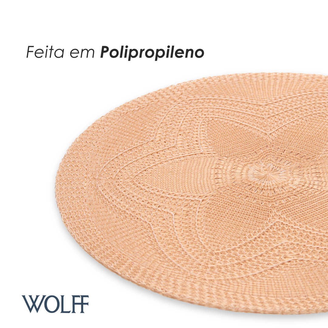 Jogo Americano Fiore 38cm Marrom Polipropileno - Wolff
