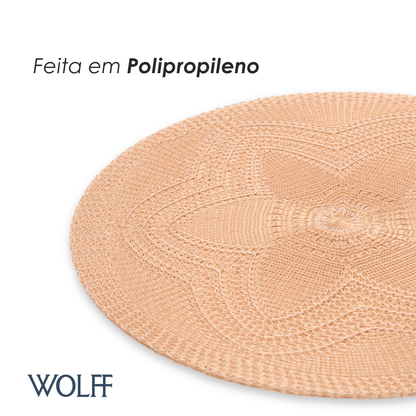 Jogo Americano Fiore 38cm Marrom Polipropileno - Wolff