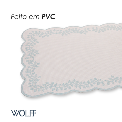 Lugar Americano Sereno 45cm x 30cm Azul PVC - Wolff