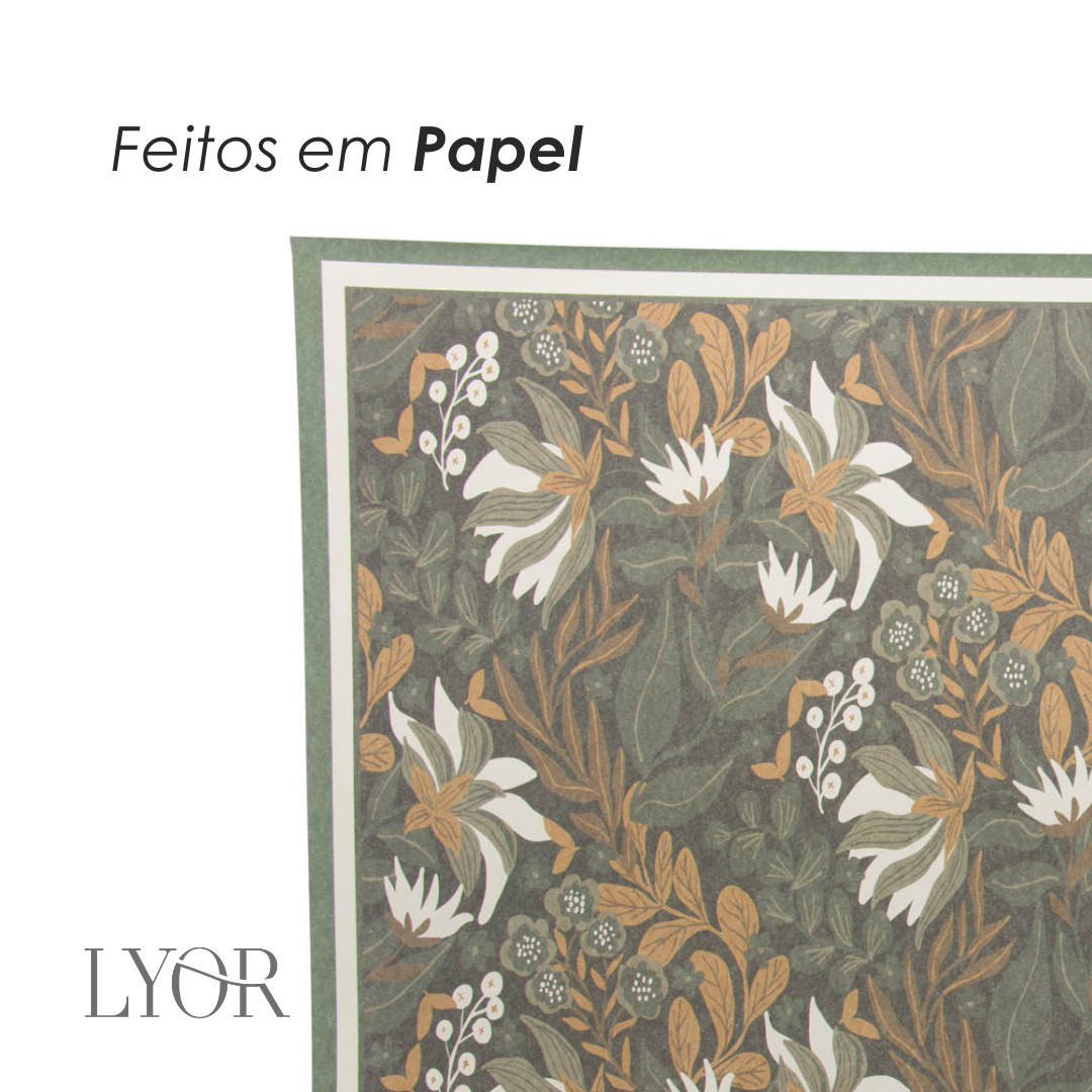 Conjunto 24 Jogos Americanos de Papel Green Garden 40cm x 30cm - Lyor
