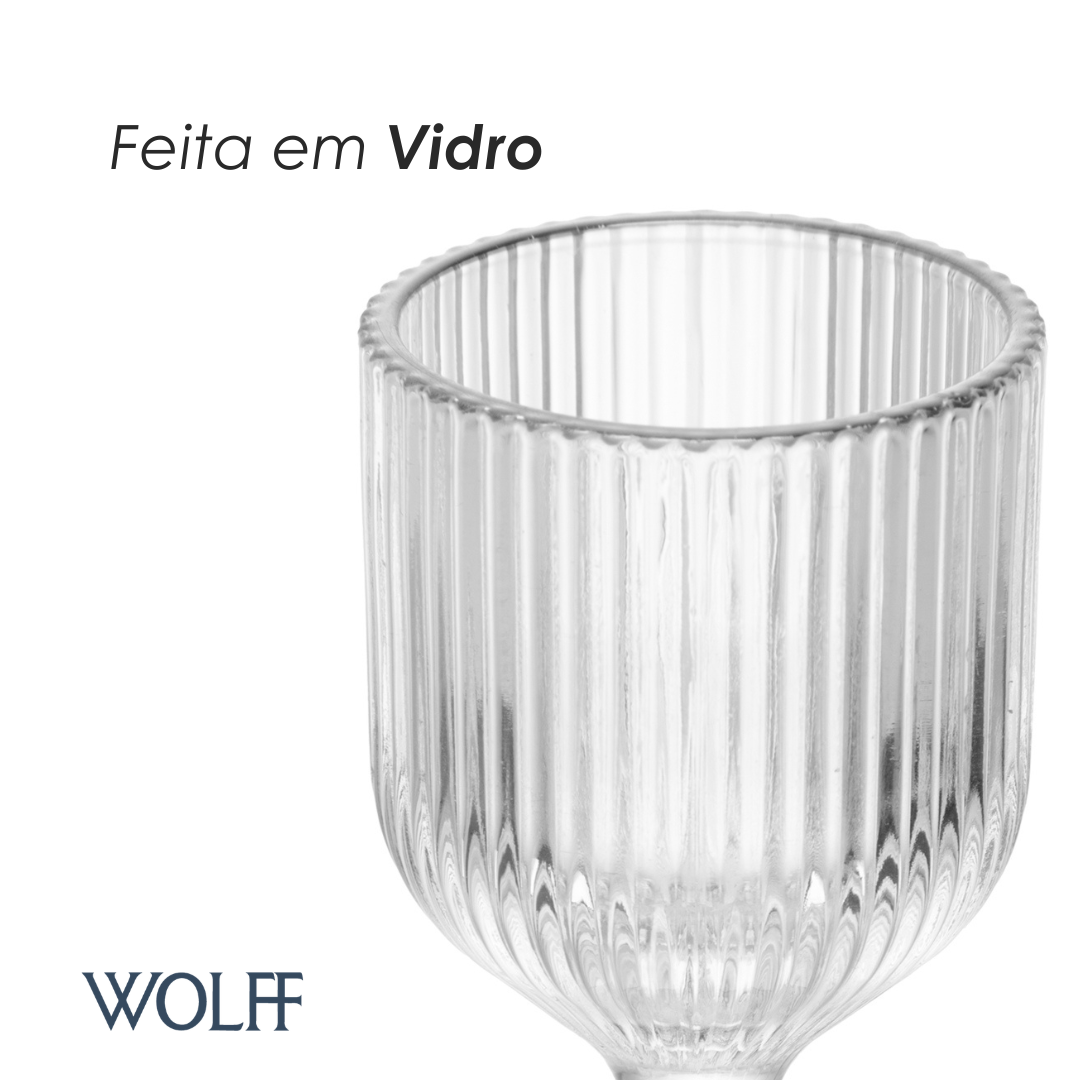 Taça de Licor Lines 75ml Vidro - Wolff