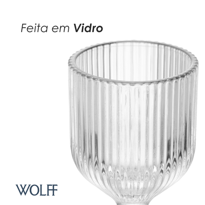 Taça de Licor Lines 75ml Vidro - Wolff