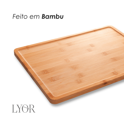 Bandeja Hire 40cm x 30cm x 1,5cm Natural Bambu - Lyor
