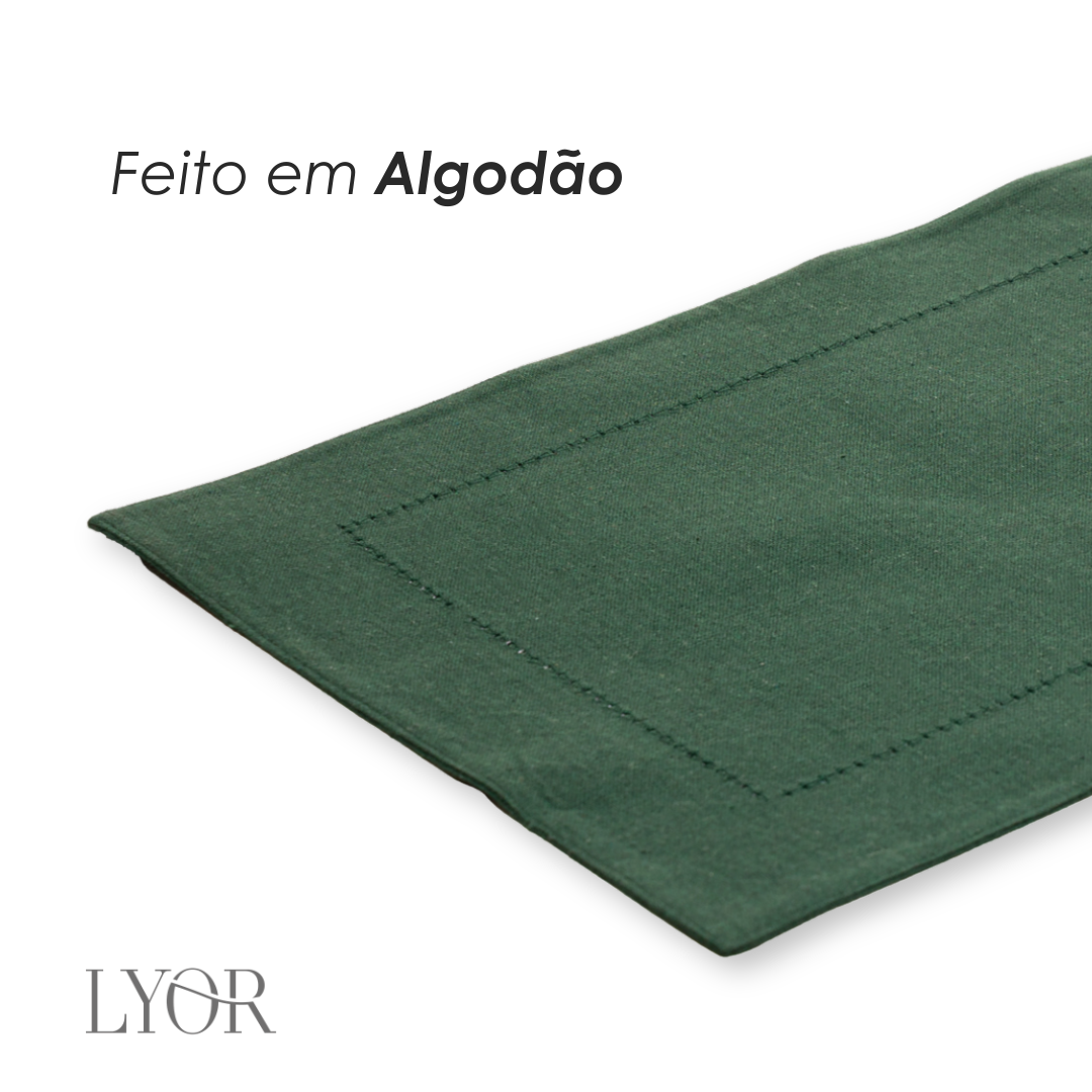 Lugar Americano Lévis 30cm x 45cm Verde Algodão - Lyor