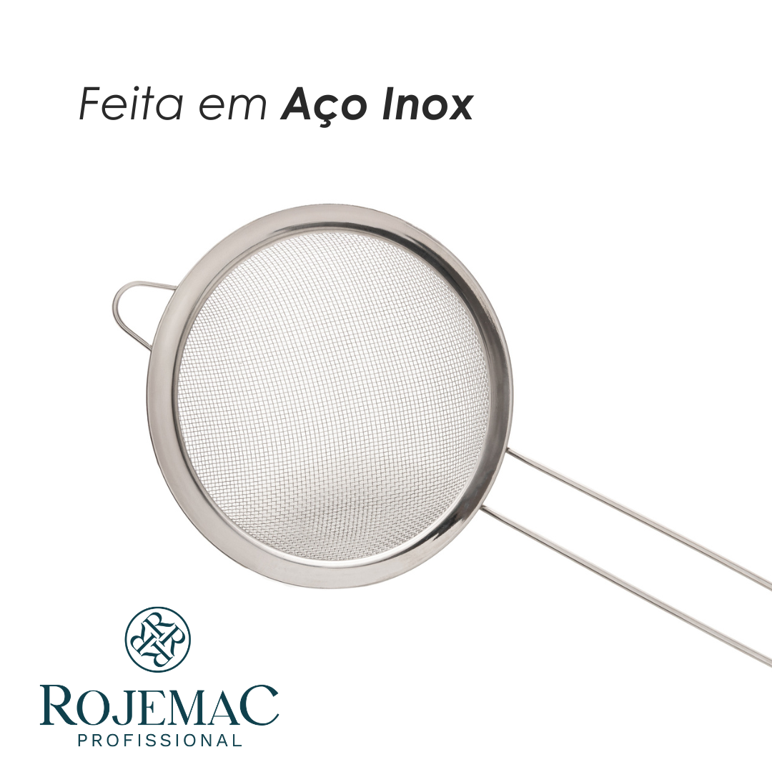 Peneira Ø12cm x 25cm Aço Inox - Rojemac Profissional