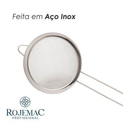 Peneira Ø12cm x 25cm Aço Inox - Rojemac Profissional