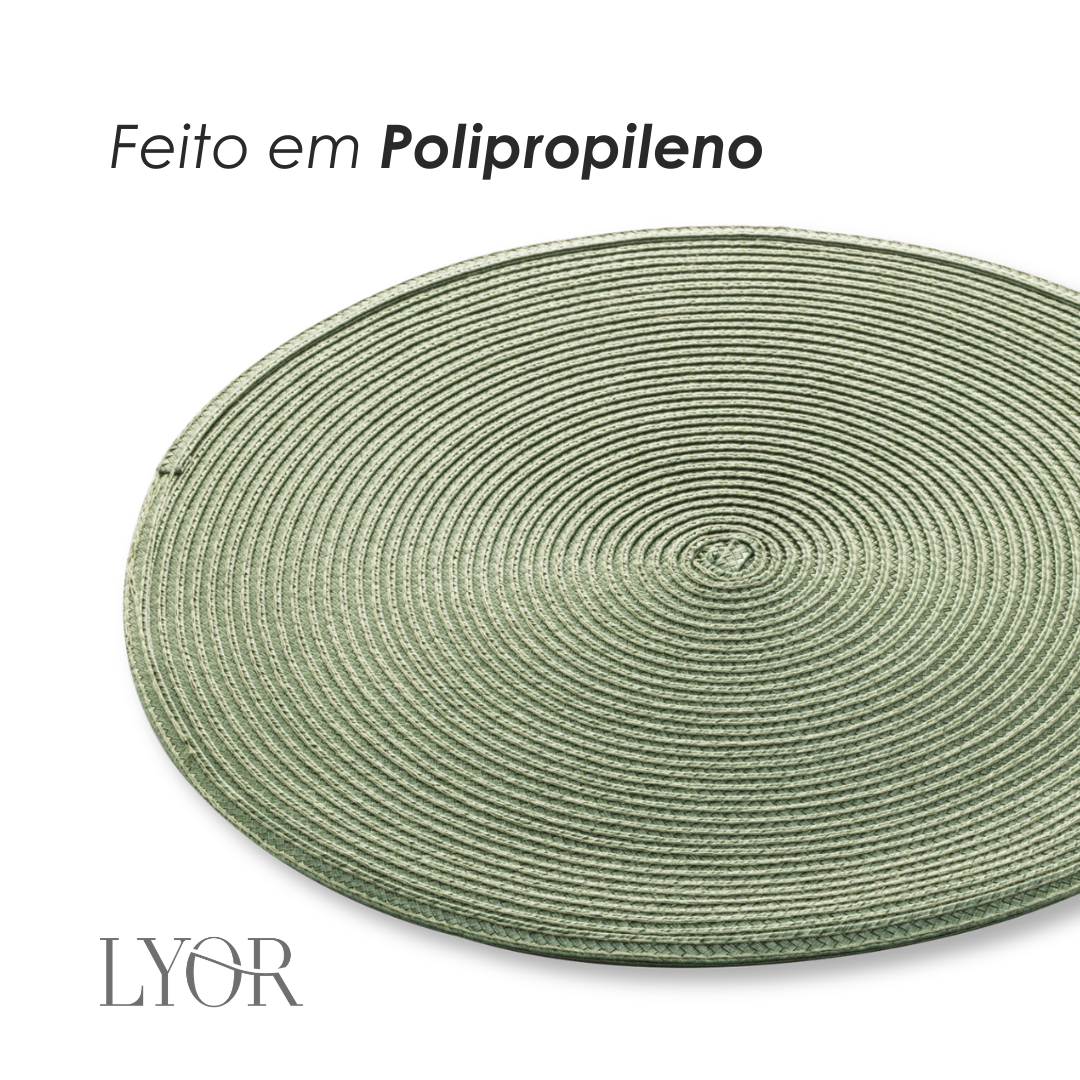 Lugar Americano de Polipropileno Fresno Espiral Verde 38cm  Lyor