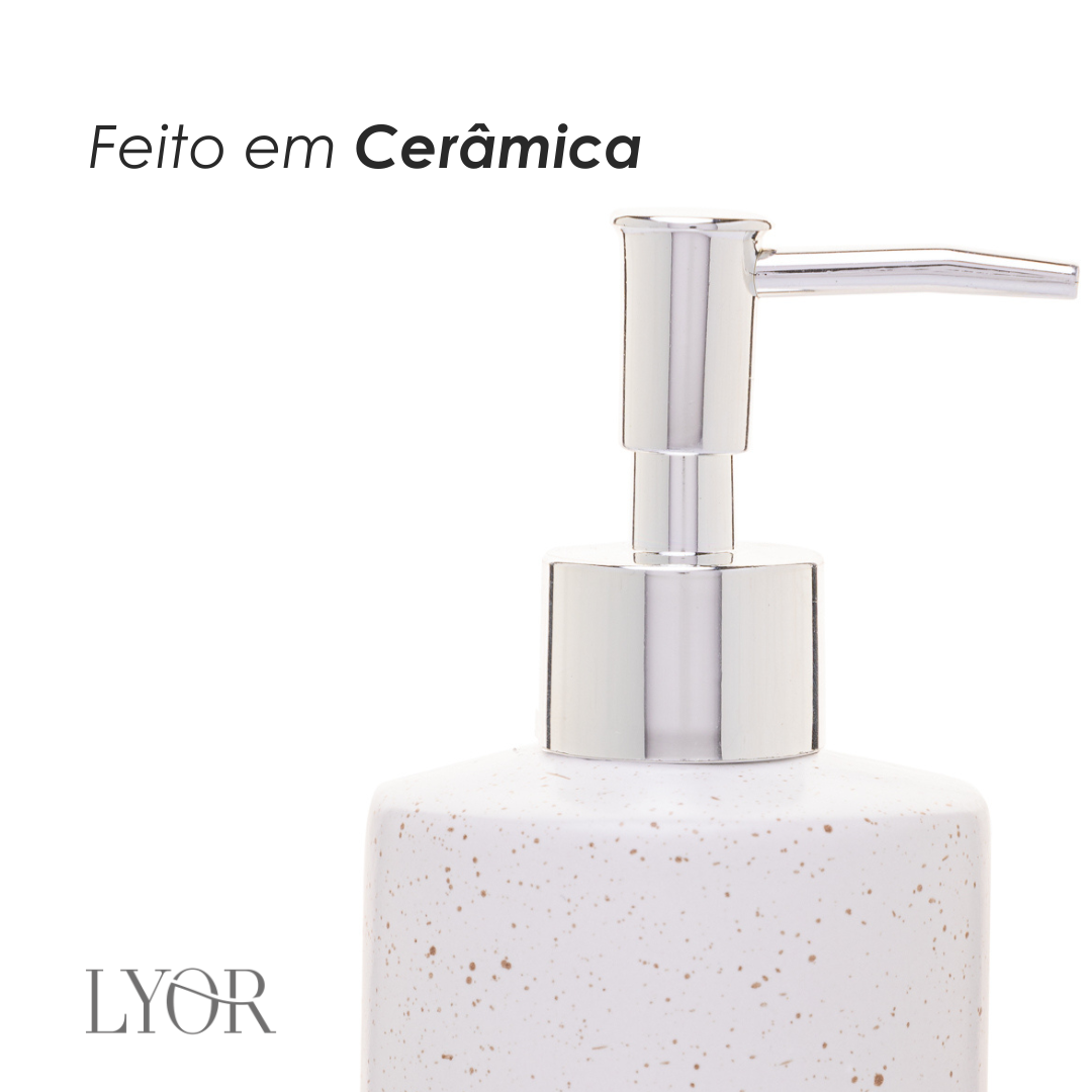 Conjunto 2 Peças para Banheiro de Cerâmica Degradê Cinza - Lyor