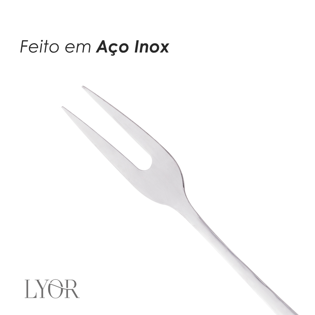 Garfo para Assado de Aço Inox Positano 27,5cm - Lyor