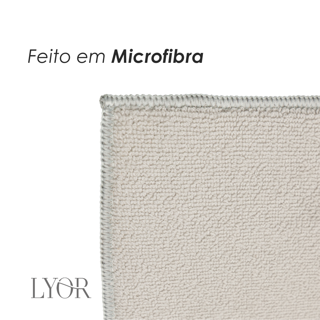 Tapete para Secar Louça 45cm x 40cm Cinza Microfibra - Lyor
