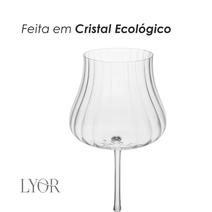 Taça de Vinho Iduna Optic 580ml Cristal Ecológico Bohemia - Lyor