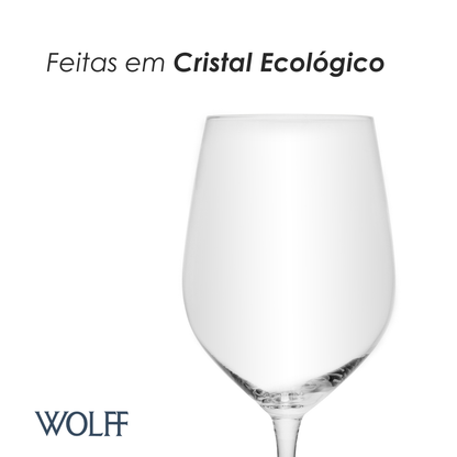 Jogo 6 Taças de Vinho Crex 480ml Cristal Ecológico Bohemia - Wolff