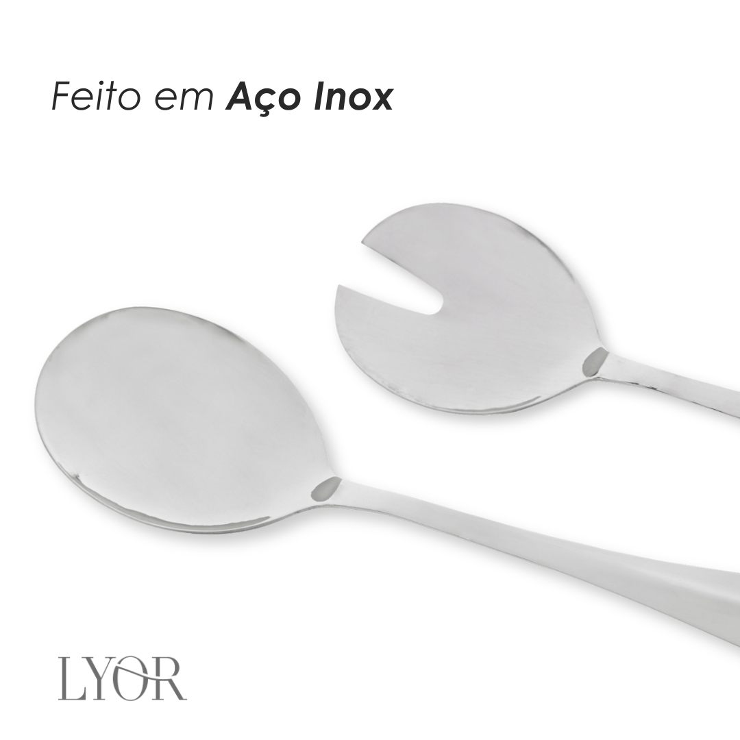 Conjunto 2 Peças para Salada de Aço Inox Positano - Lyor