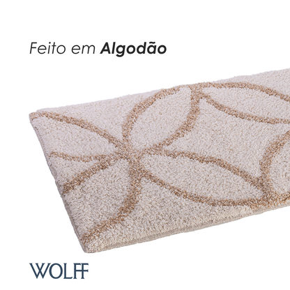 Tapete Zen Garden 40cm x 60cm Branco Algodão - Wolff