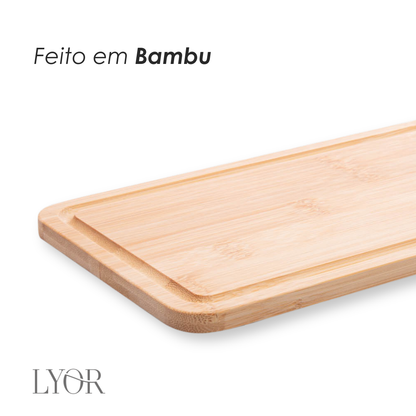 Tábua para Servir de Bambu 39cm x 15cm x 1cm - Lyor