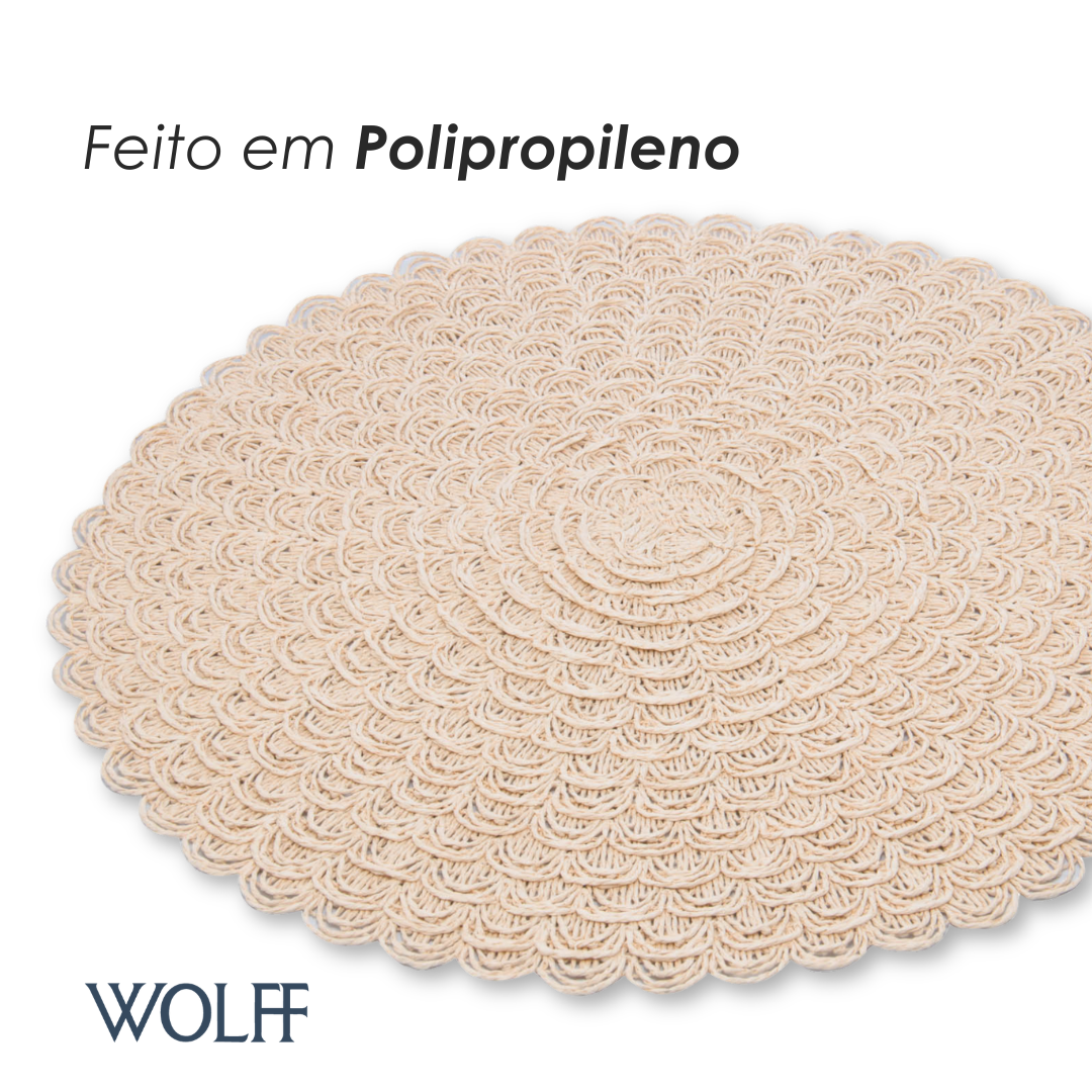 Jogo Americano de Papel Pétala Bege 38cm - Wolff