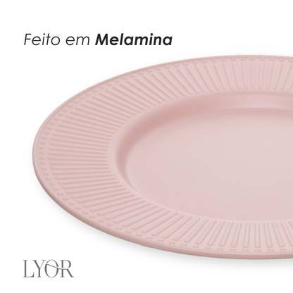Prato Raso Aveline 27cm Bege Melamina - Lyor