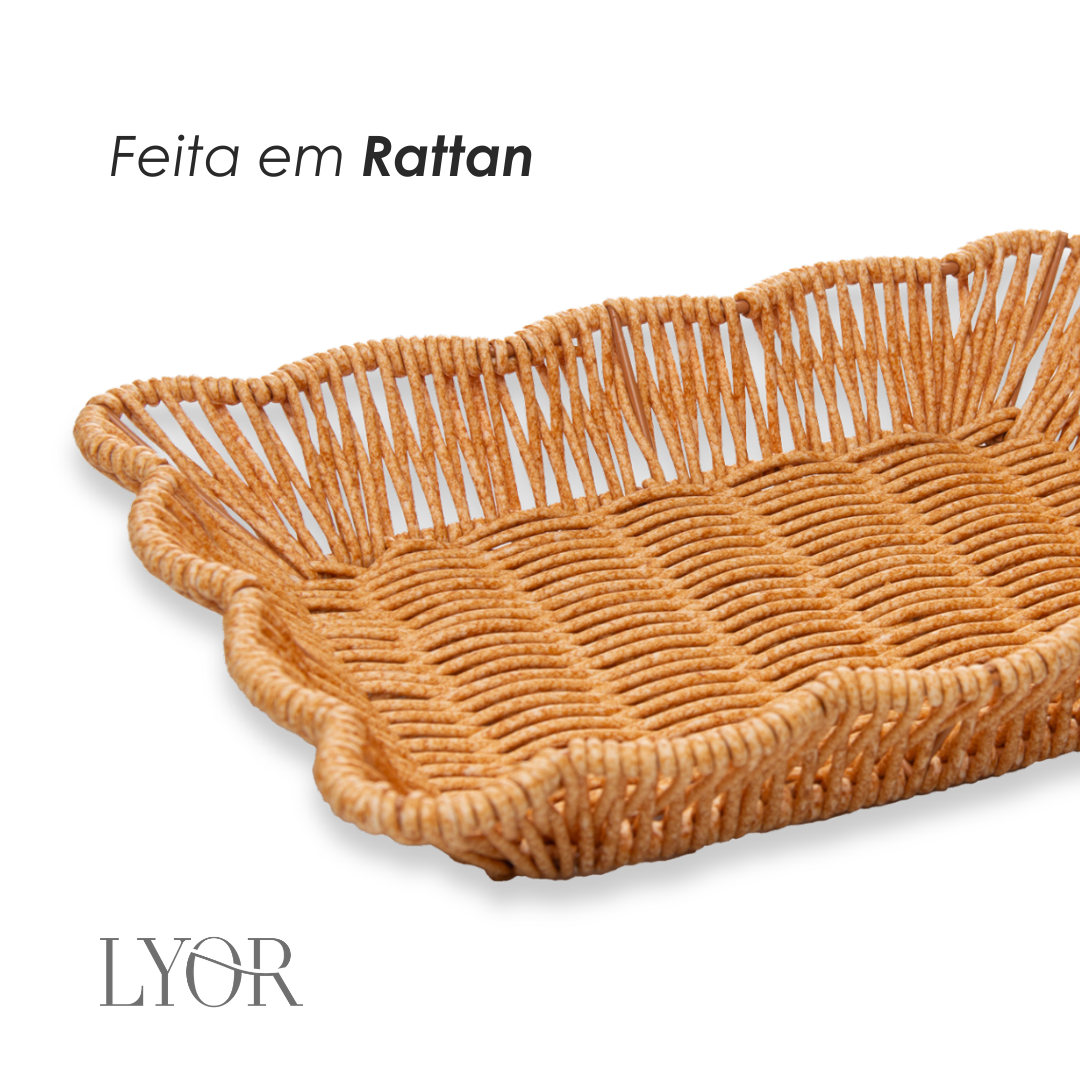 Cesta Botânica 26cm x 20cm x 5cm Rattan - Lyor
