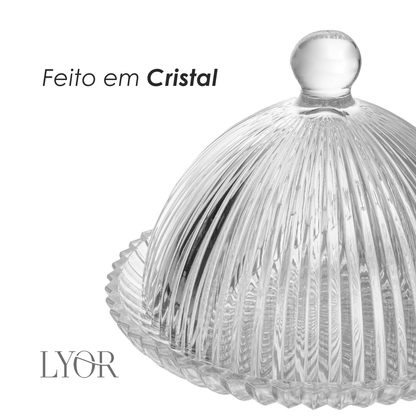 Queijeira Renaissance 18,5cm x 13cm Cristal - Lyor