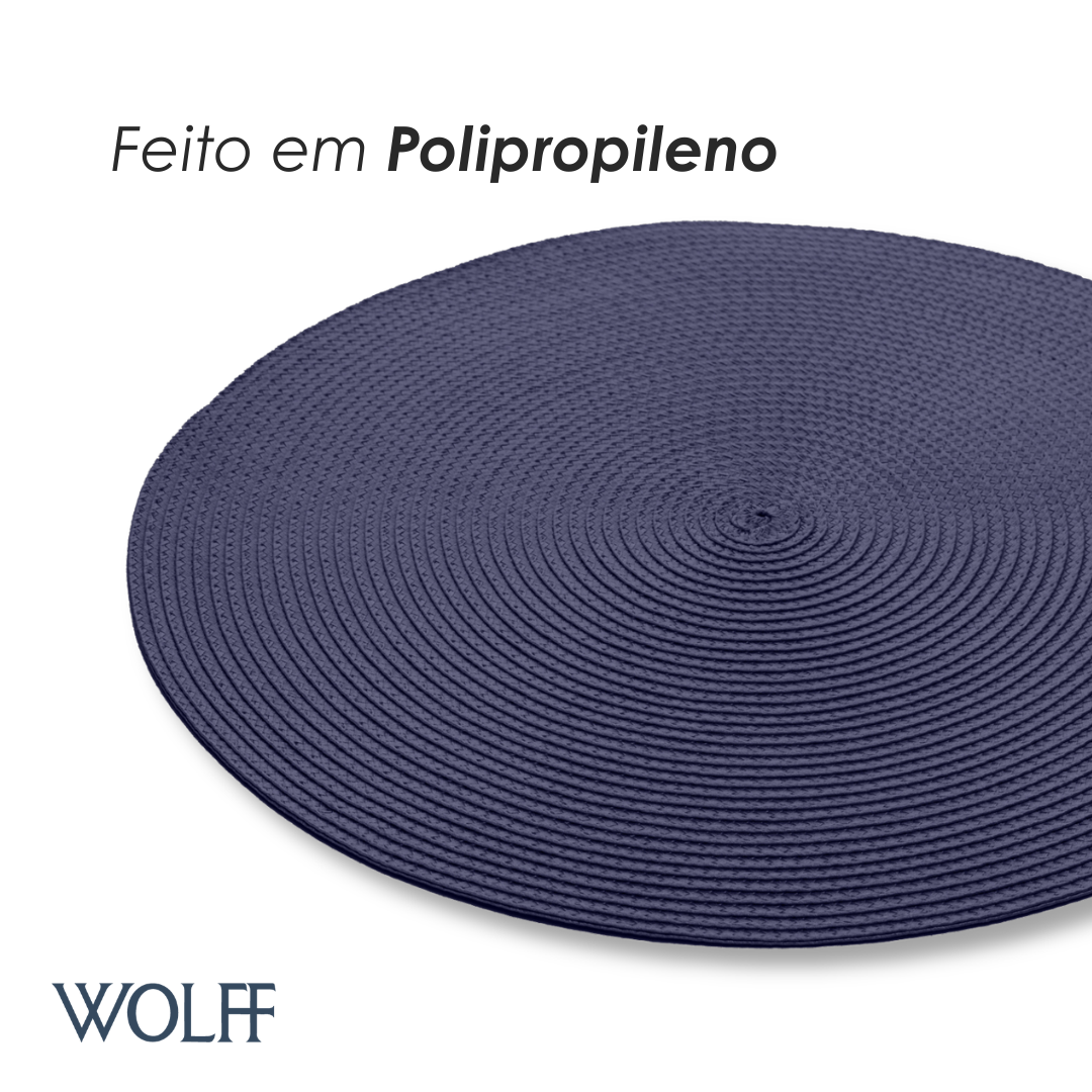 Jogo Americano de Polipropileno Fresno Espiral Marinho 38cm - Lyor