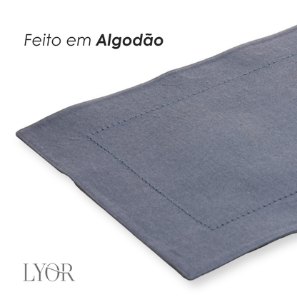 Lugar Americano Lévis 30cm x 45cm Azul Algodão - Lyor