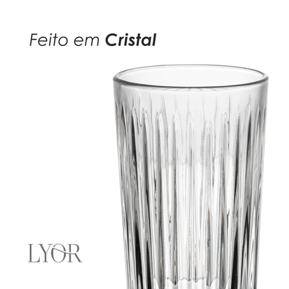 Copo Alto de Cristal Deli Diamante 280ml - Lyor