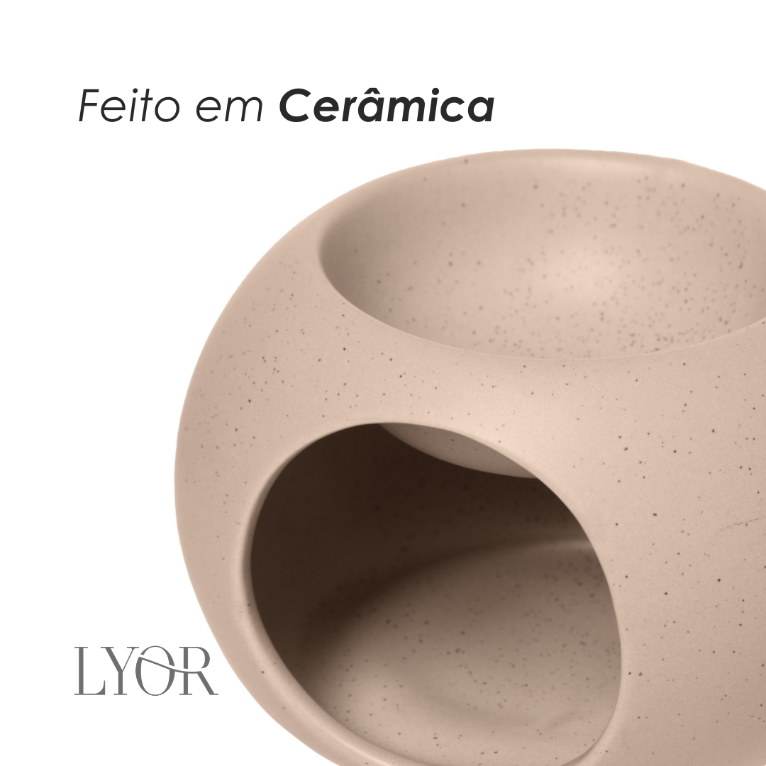 Difusor para Óleos Essenciais Granilite Bege Cerâmica - Lyor