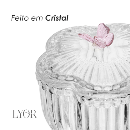 Porta Joias Fairy Butterfly 8,5cm x 8cm x 7cm Cristal SORTIDO - Lyor