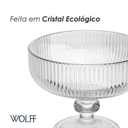Taça de Sobremesa Lines 300ml Cristal Ecológico – Wolff