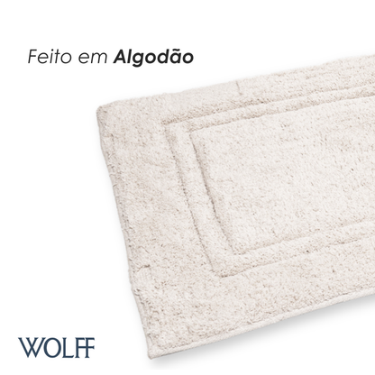 Tapete Almare 50cm x 80cm Branco Algodão - Wolff