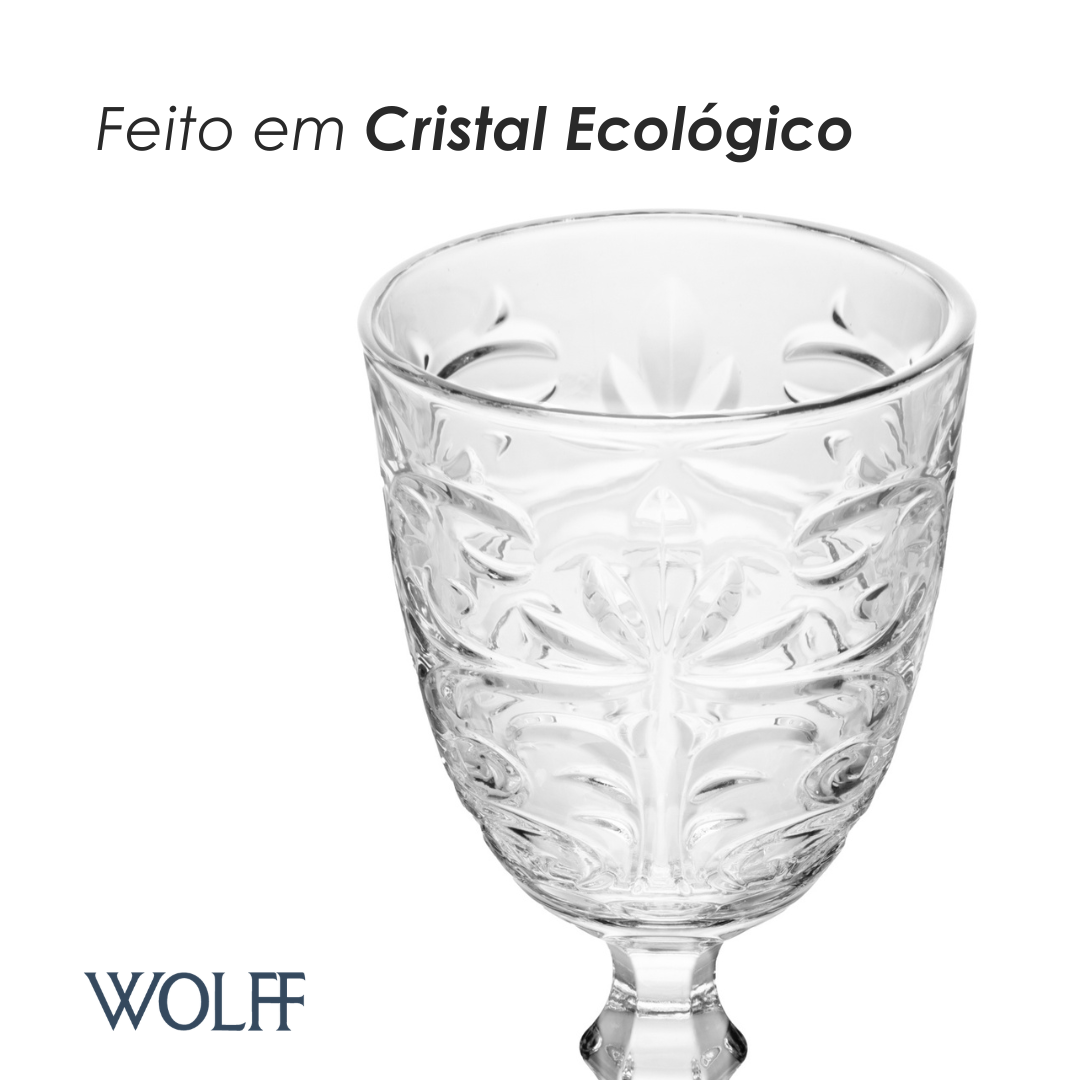 Taça de Água Arabesco 320ml Cristal Ecológico - Wolff