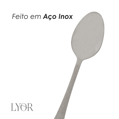 Colher para Mesa Positano 18,5cm Aço Inox - Lyor