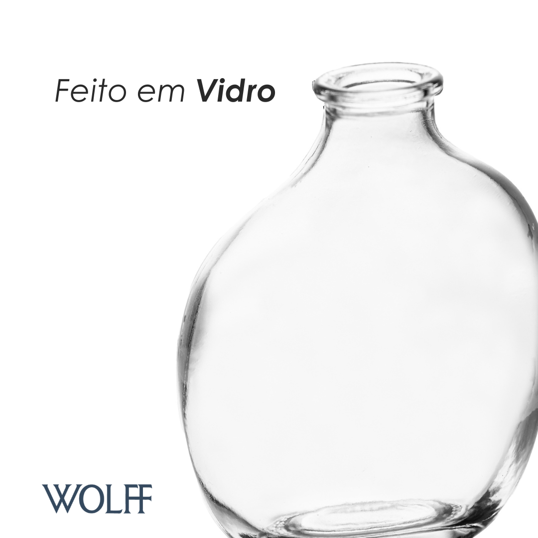 Vaso Organics 9cm x 5,5cm x 11cm Vidro - Wolff